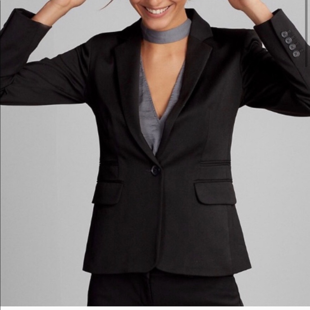 EXPRESS | black one button blazer